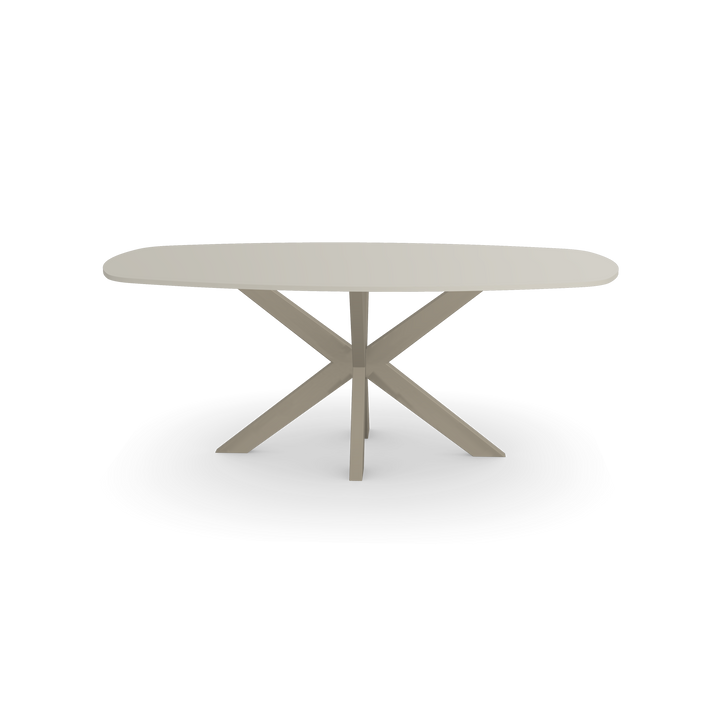 HPL Eettafel Seashell - Deens ovaal - Matrix dun licht bruin - {{ product.type }} - Kas20