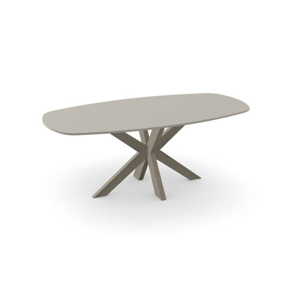 HPL Eettafel Seashell - Deens ovaal - Matrix dun licht bruin