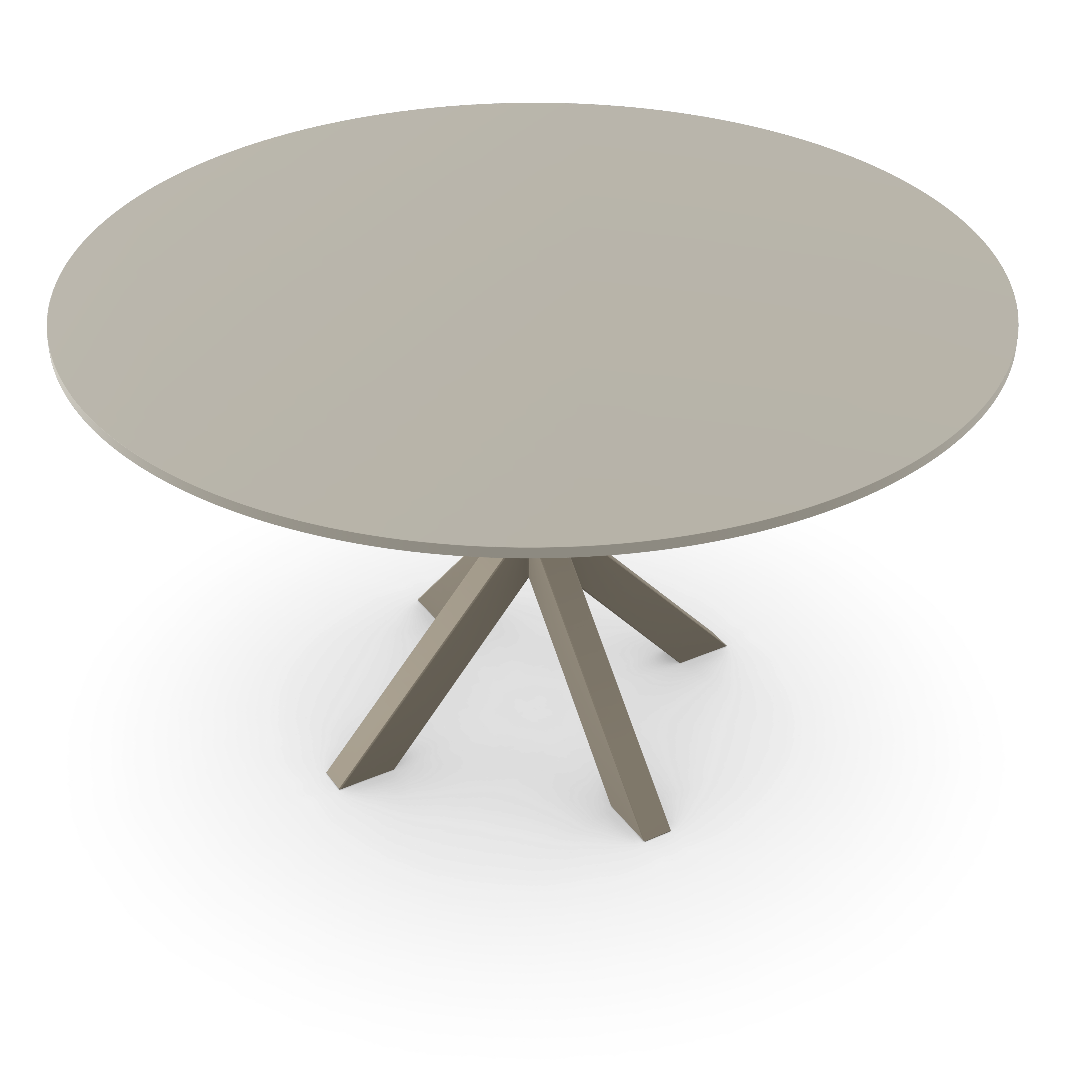 HPL Eettafel Seashell - Rond - Kruis dun Zwart