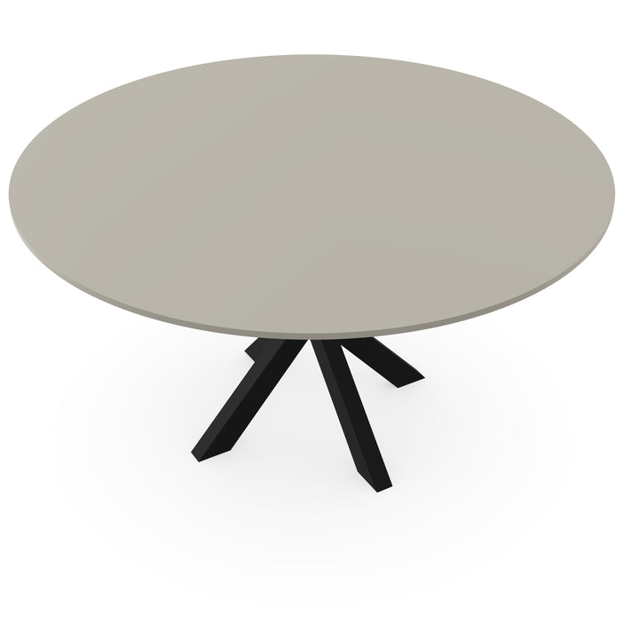 HPL Eettafel Seashell - Rond - Kruis dun Zwart - {{ product.type }} - Kas20