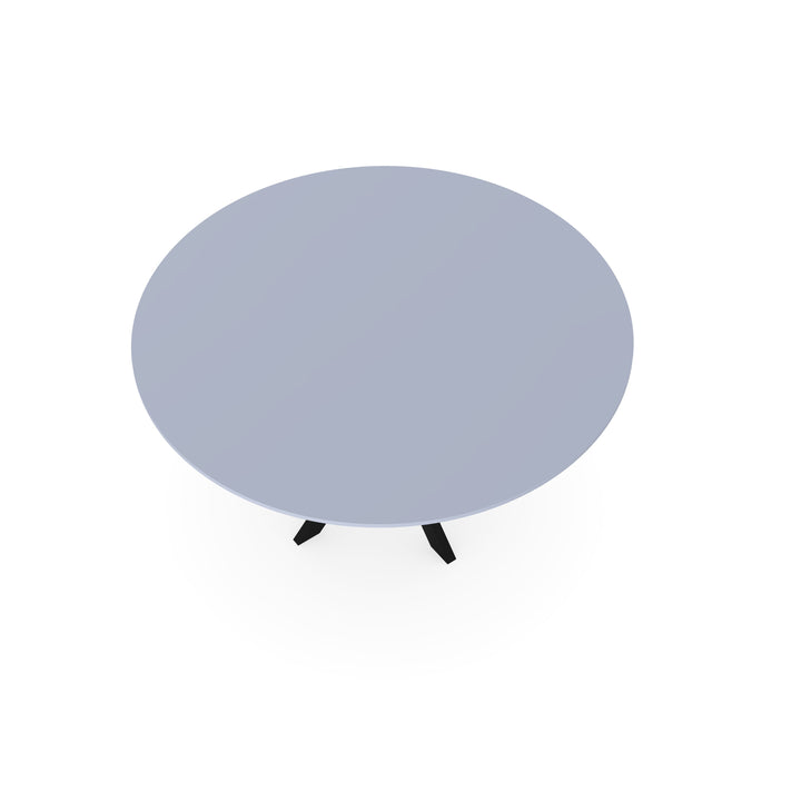 HPL Eettafel Frozen blue - Rond - Kruis ultra dun zwart - {{ product.type }} - Kas20
