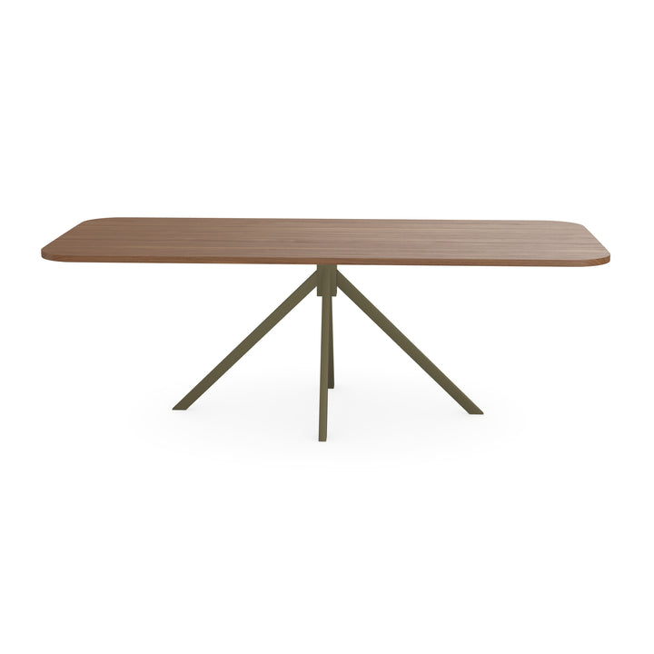 HPL Eettafel Noten -Recht radius- Jeroen donker bruin - {{ product.type }} - Kas20
