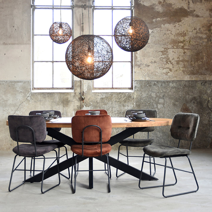 Eetkamerstoel Dorian - Rust - Velours (set van 2) - {{ product.type }} - Kas20