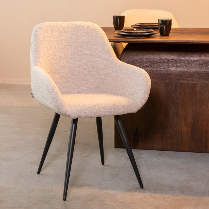 Eetkamerstoel Fabrizio - Naturel - Boucle (set van 2) - {{ product.type }} - Kas20