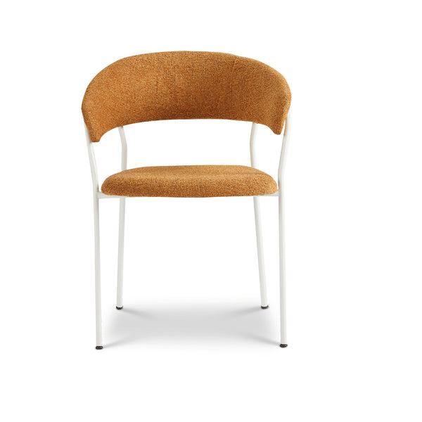 Jon Eetkamerstoel - Baran Cognac - Wit onderstel - {{ product.type }} - Kas20