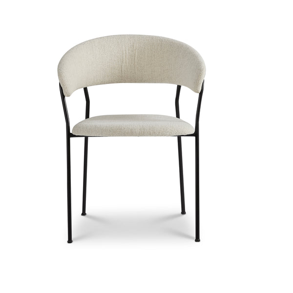 Jon Eetkamerstoel - Baran Natural - Zwart onderstel - {{ product.type }} - Kas20