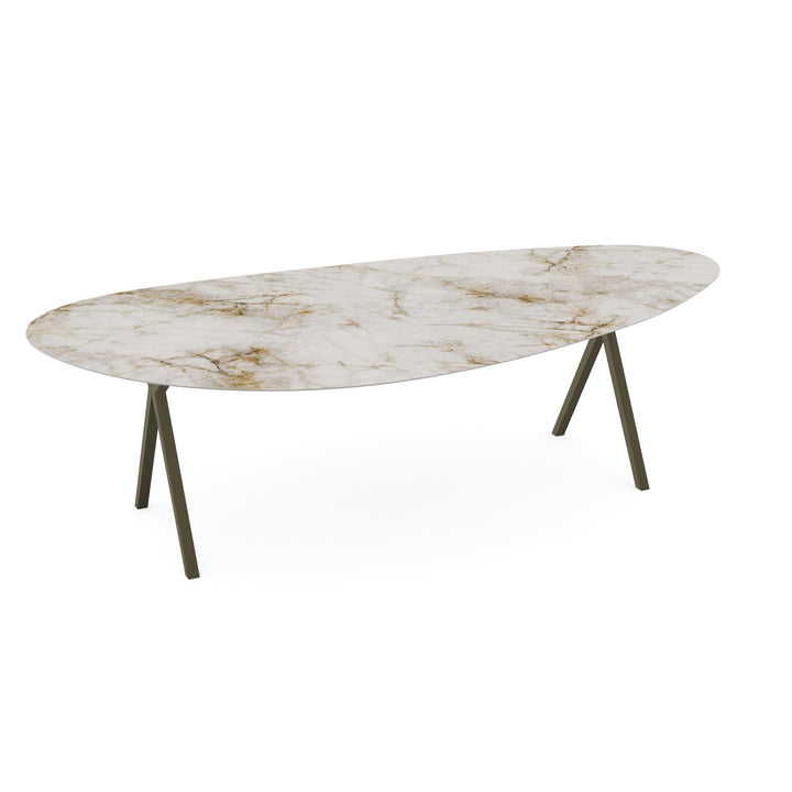 Keramiek eettafel cuarzo reno - Kiezel A - Scissor donkerbruin - {{ product.type }} - Kas20