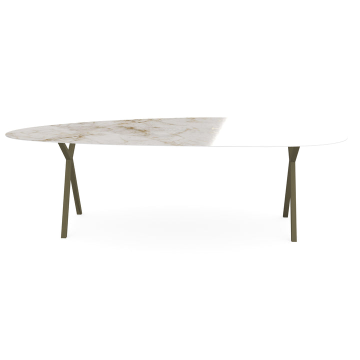 Keramiek eettafel cuarzo reno - Kiezel A - Scissor donkerbruin - {{ product.type }} - Kas20
