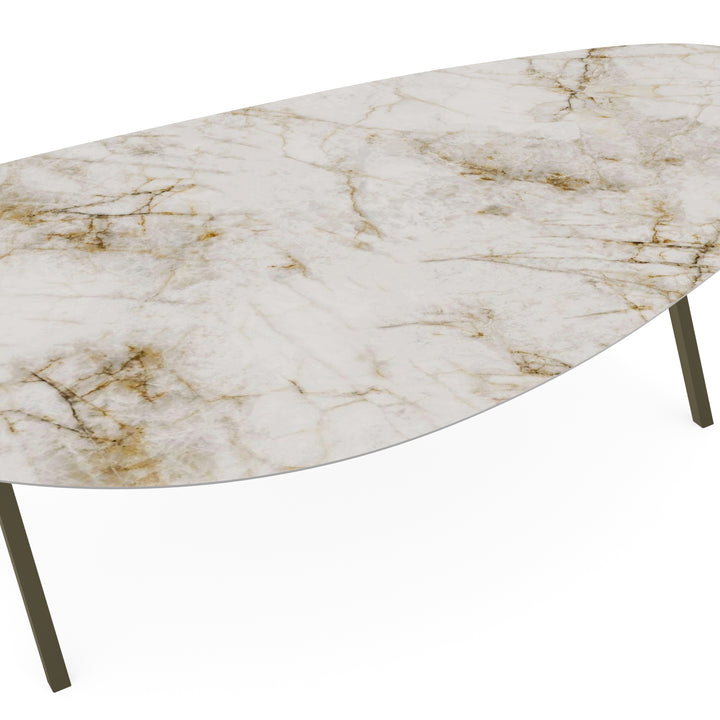 Keramiek eettafel cuarzo reno - Kiezel A - Scissor donkerbruin - {{ product.type }} - Kas20