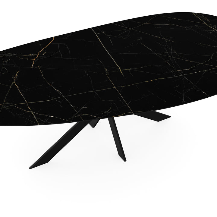 Keramiek eettafel nero ardi glans - Kiezel B - Matrix ultra dun zwart - {{ product.type }} - Kas20