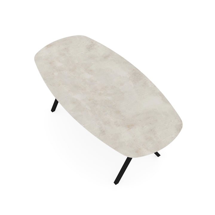 Keramiek eettafel Mat Distrito Marfil - Deens ovaal - Scissor Zwart - {{ product.type }} - Kas20