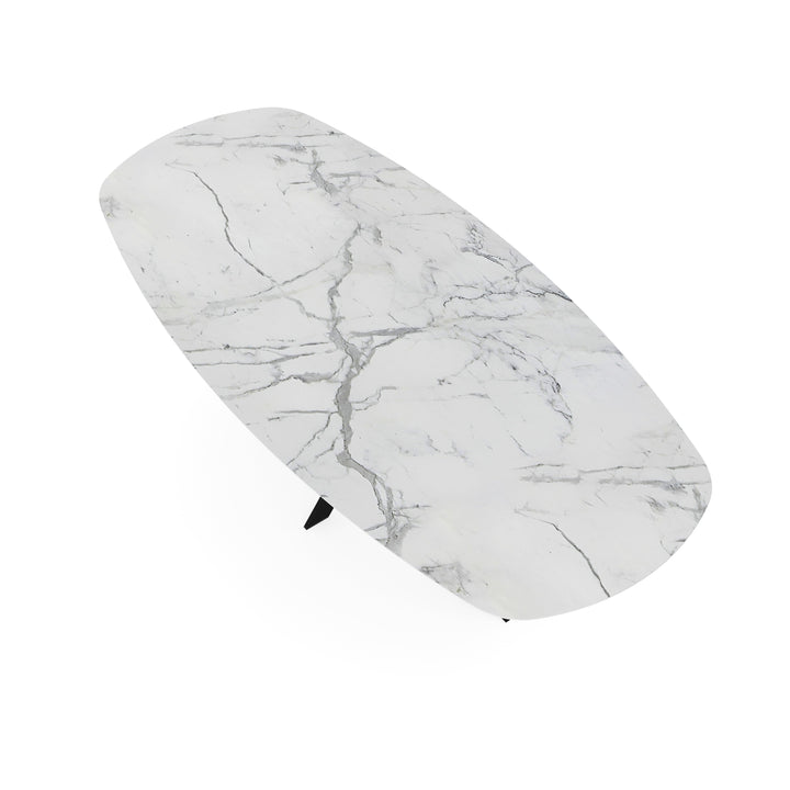 Keramiek eettafel estatuario - Deens ovaal - Matrix ultra dun zwart - {{ product.type }} - Kas20