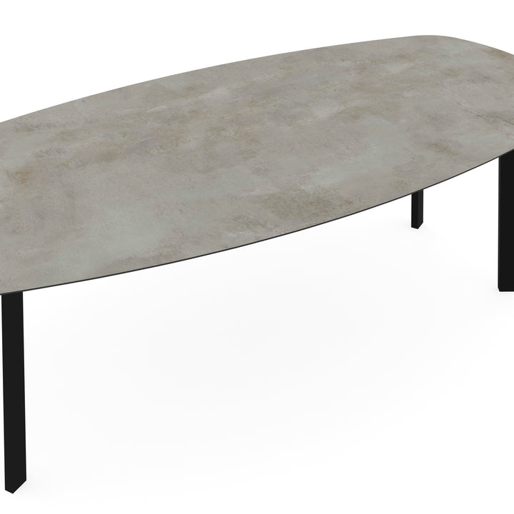 Keramiek tuintafel Distitio Aluminio - Deens Ovaal - Schuine i Zwart - {{ product.type }} - Kas20