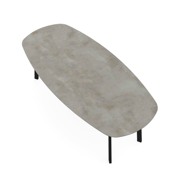 Keramiek tuintafel Distitio Aluminio - Deens Ovaal - Schuine i Zwart - {{ product.type }} - Kas20