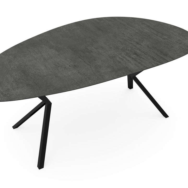 Keramiek eettafel lava iron - kiezel A - VV zwart - {{ product.type }} - Kas20