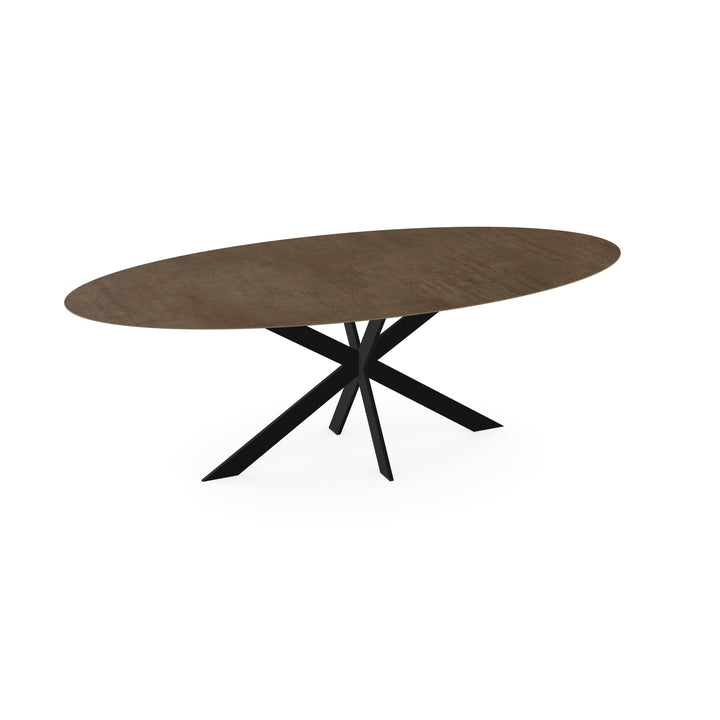 Keramiek tuintafel Lava Corten - Ovaal - Matrix dun - {{ product.type }} - Kas20