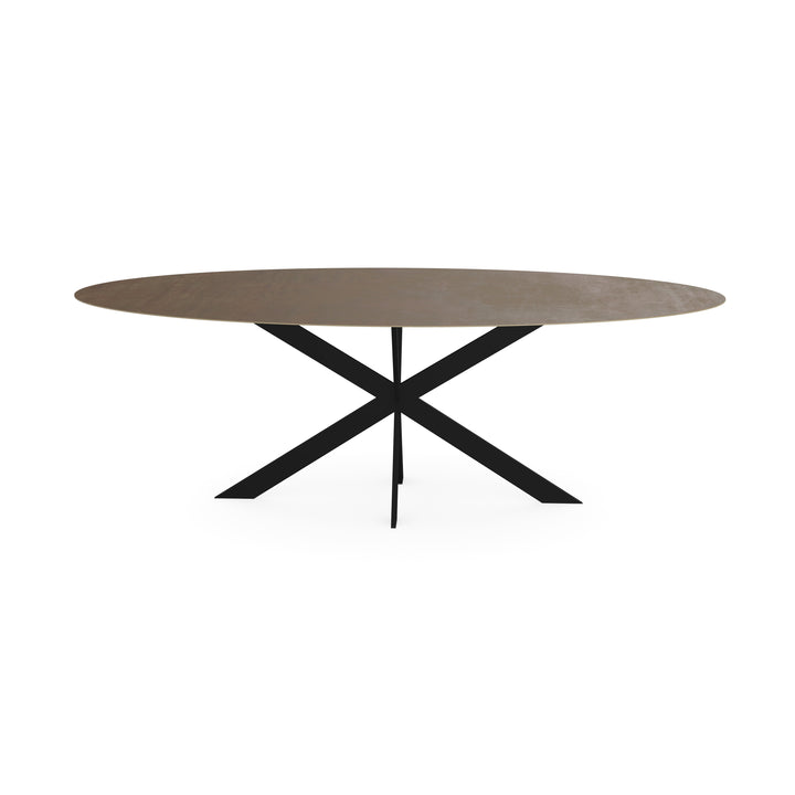 Keramiek tuintafel Lava Corten - Ovaal - Matrix dun - {{ product.type }} - Kas20