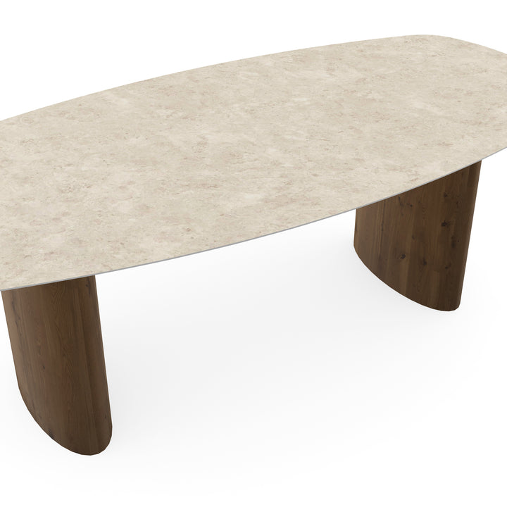 Keramiek eettafel hermitage arena - Deens ovaal - Freya Toscane 2x - {{ product.type }} - Kas20