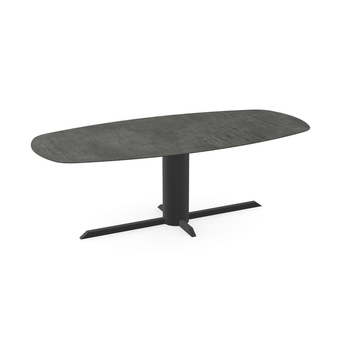 Keramiek eettafel Mat Lava Iron - Deens ovaal - Ilona Antraciet - {{ product.type }} - Kas20