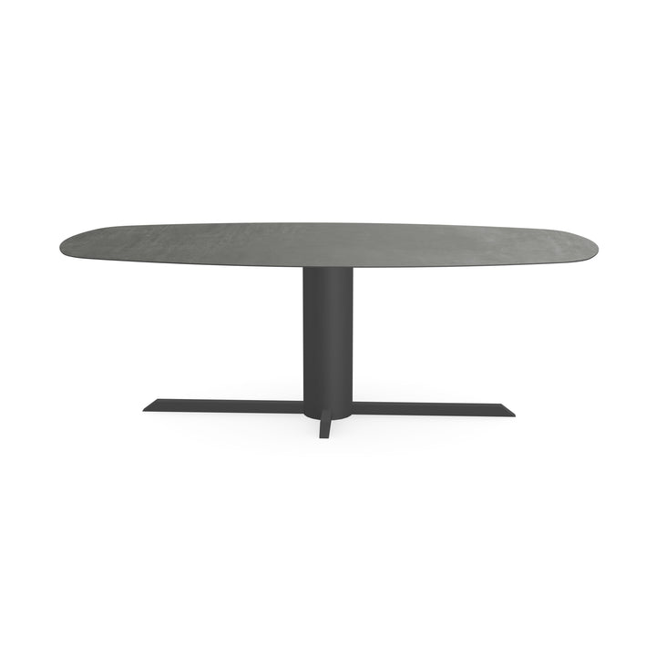 Keramiek eettafel Mat Lava Iron - Deens ovaal - Ilona Antraciet - {{ product.type }} - Kas20