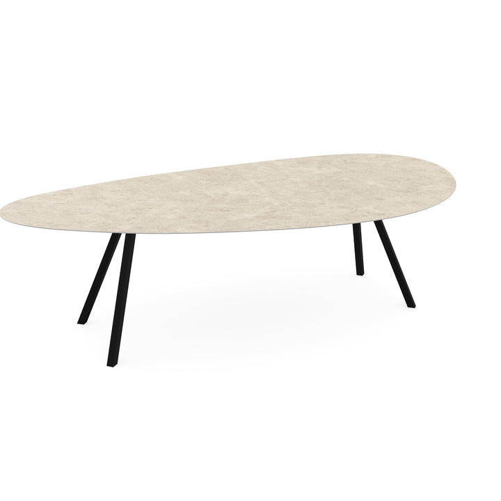 Keramiek eettafel Mat Hermitage Arena - Kiezel B - I Schuin Zwart - {{ product.type }} - Kas20