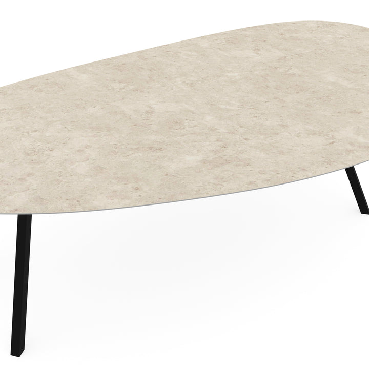 Keramiek eettafel Mat Hermitage Arena - Kiezel B - I Schuin Zwart - {{ product.type }} - Kas20