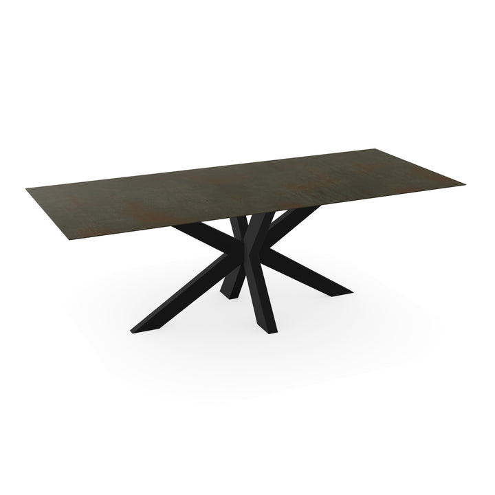 Keramiek eettafel Mat Lava Marron - Recht - Matrix Dun Zwart - {{ product.type }} - Kas20