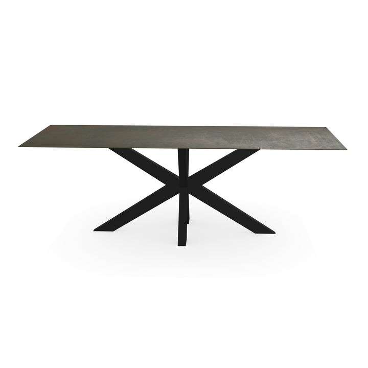 Keramiek eettafel Mat Lava Marron - Recht - Matrix Dun Zwart - {{ product.type }} - Kas20