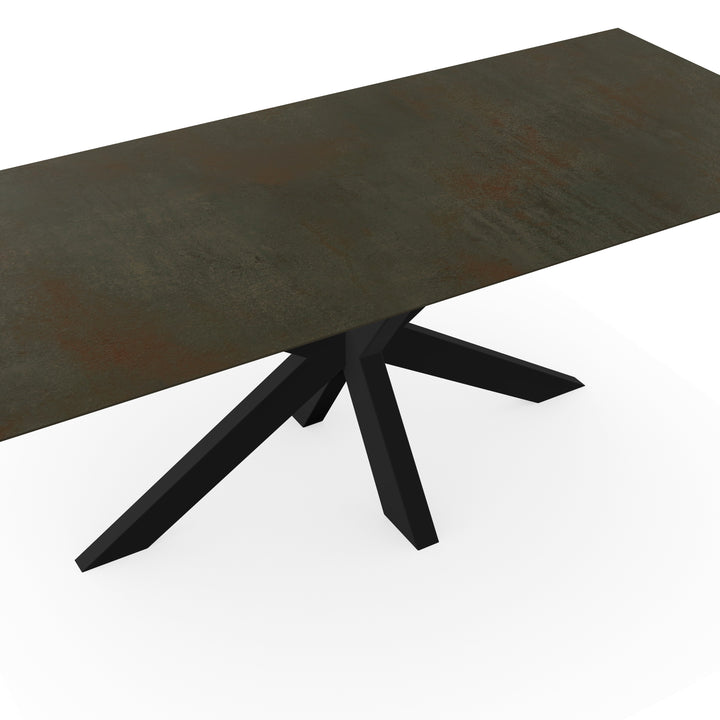 Keramiek eettafel Mat Lava Marron - Recht - Matrix Dun Zwart - {{ product.type }} - Kas20
