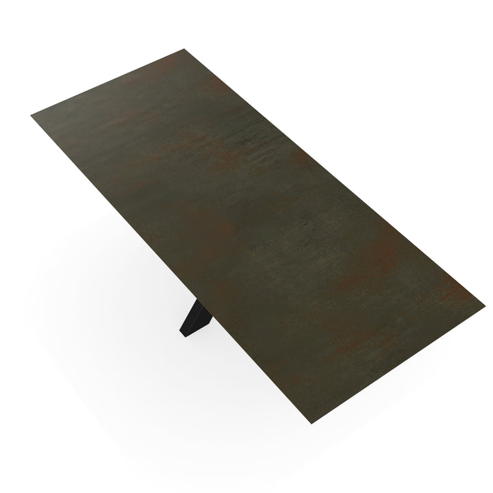 Keramiek eettafel Mat Lava Marron - Recht - Matrix Dun Zwart - {{ product.type }} - Kas20