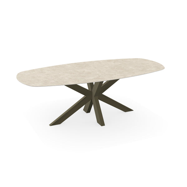 Keramiek eettafel Mat Hermitage Arena - Deens ovaal - Matrix Dun Donkerbruin