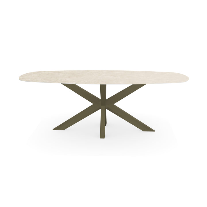 Keramiek eettafel Mat Hermitage Arena - Deens ovaal - Matrix Dun Donkerbruin - {{ product.type }} - Kas20