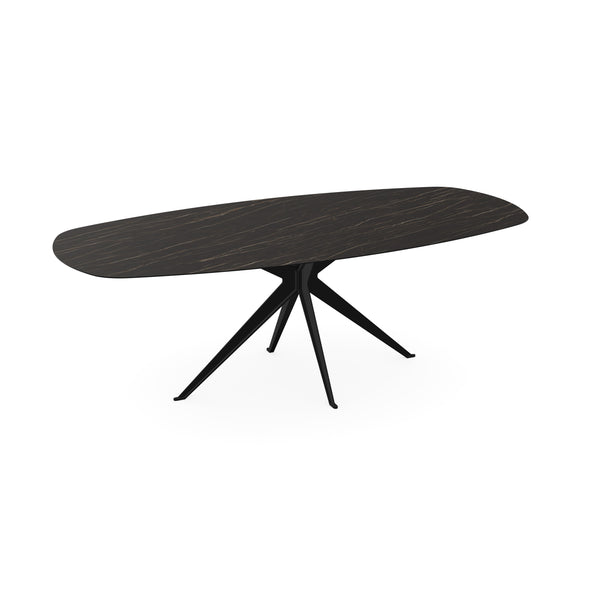 Keramiek eettafel noir desir mat - Deens ovaal - Anna zwart