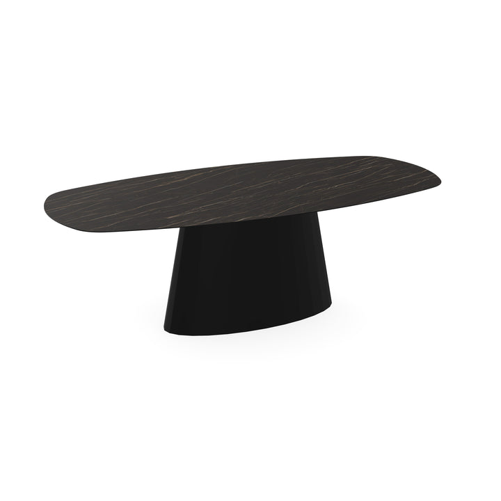 Keramiek eettafel noir desir mat - Deens ovaal - Sjors zwart - {{ product.type }} - Kas20