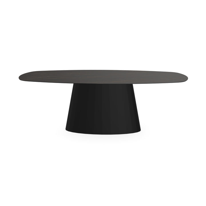 Keramiek eettafel noir desir mat - Deens ovaal - Sjors zwart - {{ product.type }} - Kas20