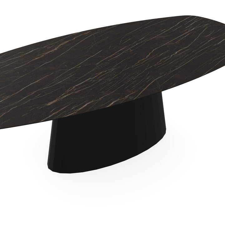 Keramiek eettafel noir desir mat - Deens ovaal - Sjors zwart - {{ product.type }} - Kas20