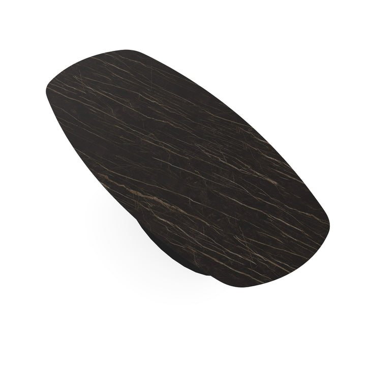 Keramiek eettafel noir desir mat - Deens ovaal - Sjors zwart - {{ product.type }} - Kas20