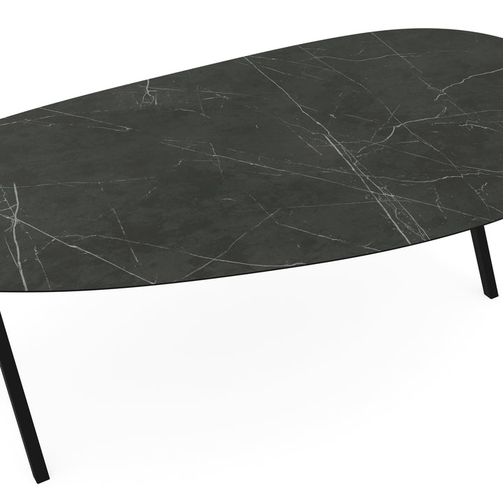Keramiek eettafel paladio mat - Kiezel B - Scissor zwart - {{ product.type }} - Kas20