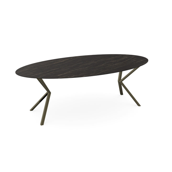 Keramiek eettafel noir desir mat - Ovaal - VV donkerbruin - {{ product.type }} - Kas20