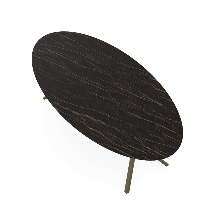 Keramiek eettafel noir desir mat - Ovaal - VV donkerbruin - {{ product.type }} - Kas20