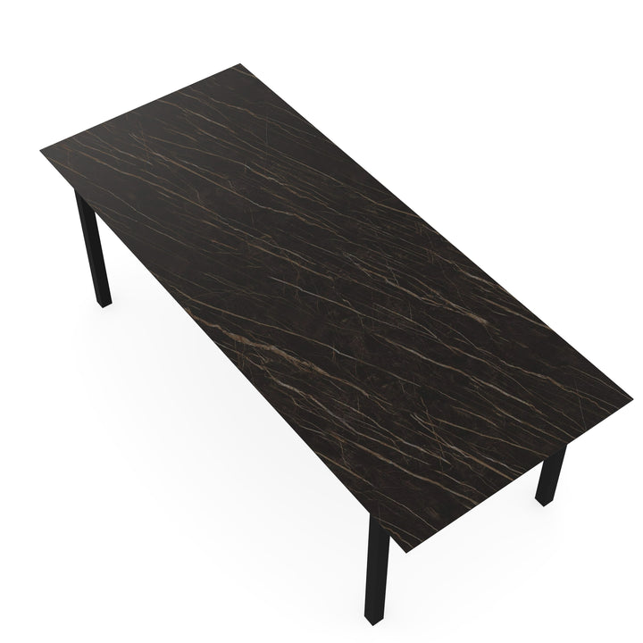 Keramiek eettafel noir desir mat - Recht - Ace Frame zwart - {{ product.type }} - Kas20