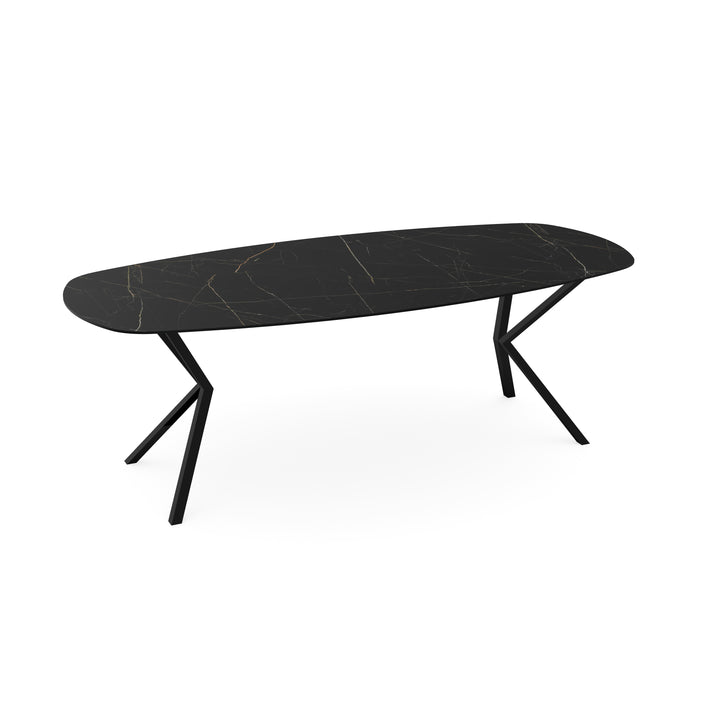 Keramiek tuintafel Nero Ardi - Deens ovaal - VV zwart - {{ product.type }} - Kas20