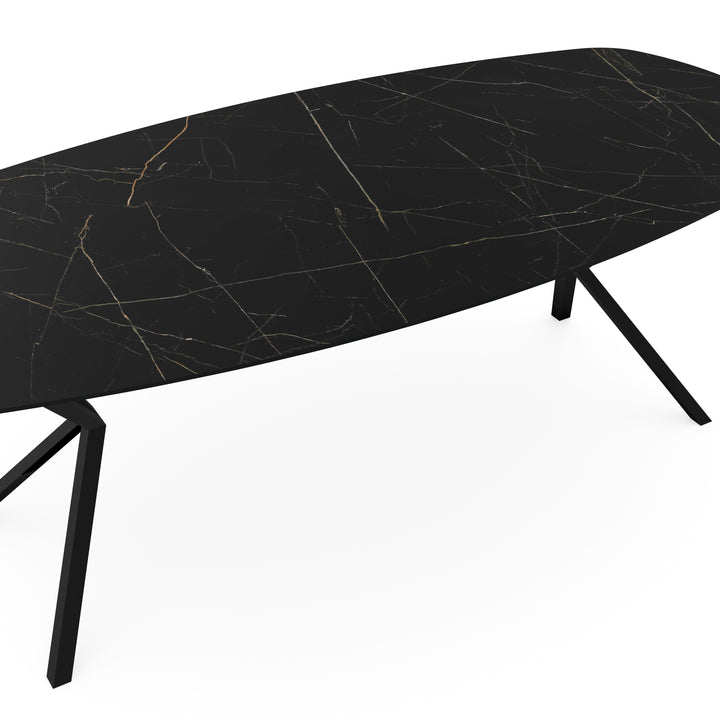 Keramiek tuintafel Nero Ardi - Deens ovaal - VV zwart - {{ product.type }} - Kas20