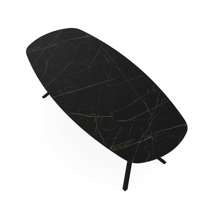 Keramiek tuintafel Nero Ardi - Deens ovaal - VV zwart - {{ product.type }} - Kas20