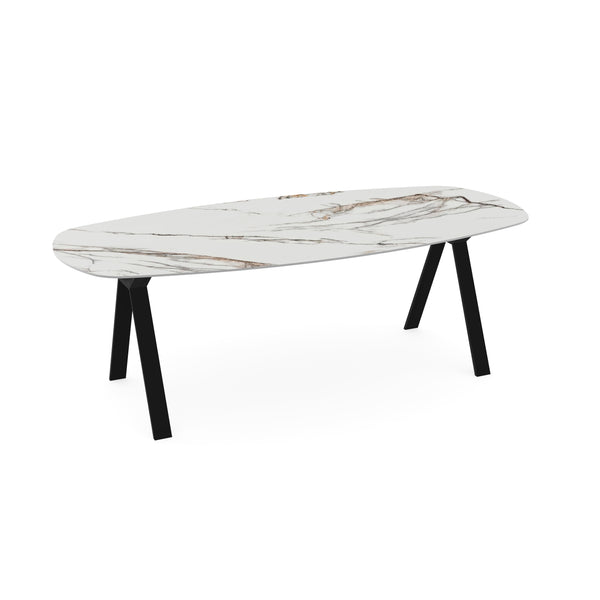 Keramiek tuintafel Iceberg - Deens Ovaal - Balou Zwart