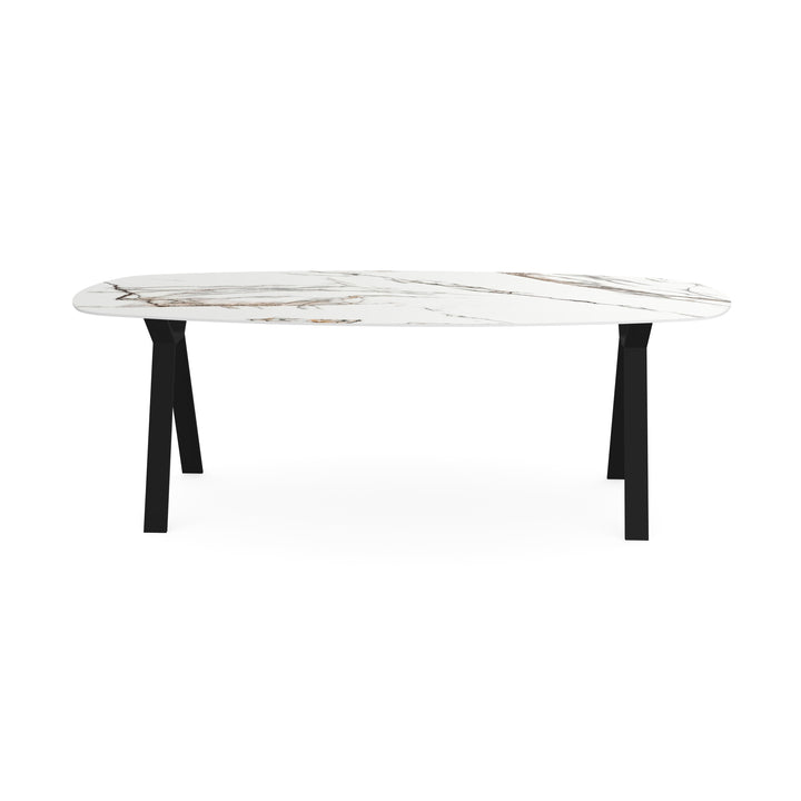 Keramiek tuintafel Iceberg - Deens Ovaal - Balou Zwart - {{ product.type }} - Kas20