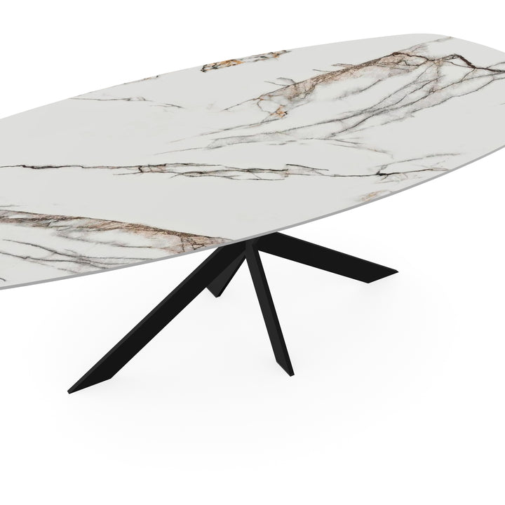 Keramiek tuintafel Iceberg - Deens Ovaal - Balou Zwart - {{ product.type }} - Kas20