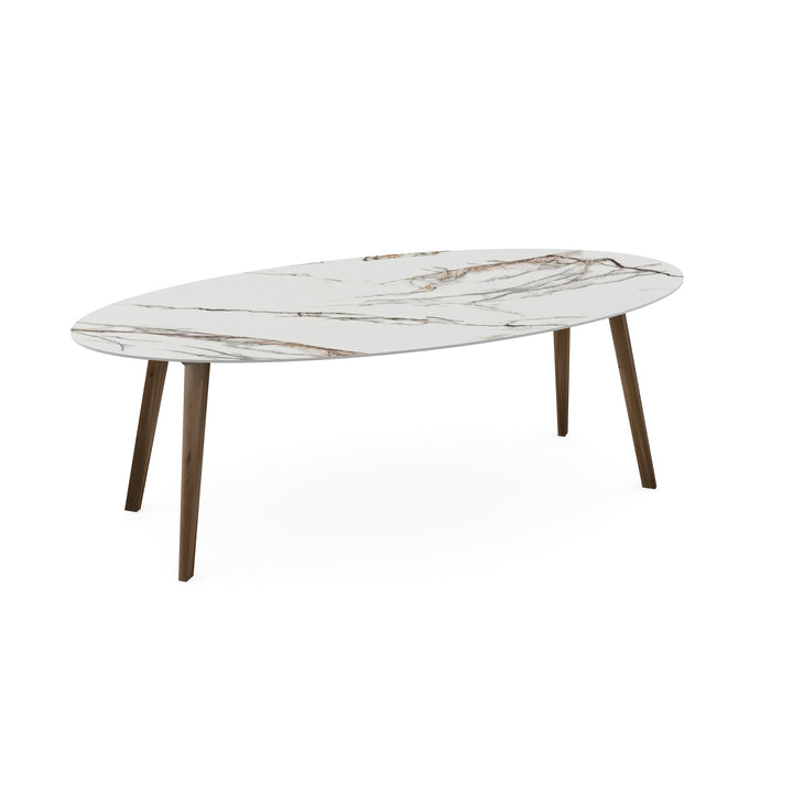 Keramiek eettafel iceberg - ovaal - I-Schuin Toscane 2x - {{ product.type }} - Kas20