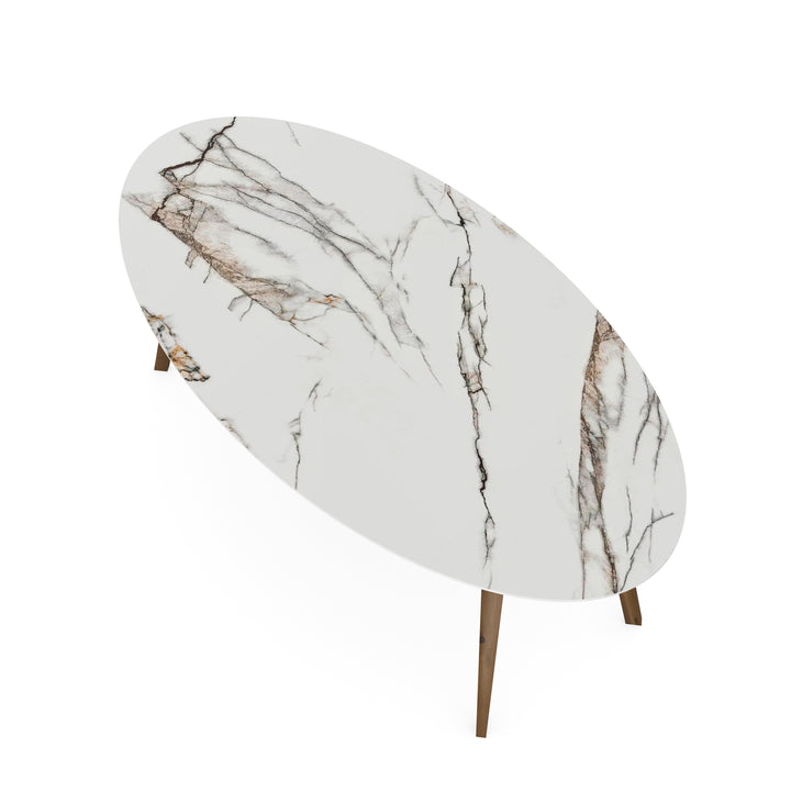 Keramiek eettafel iceberg - ovaal - I-Schuin Toscane 2x - {{ product.type }} - Kas20