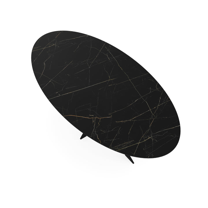 Keramiek eettafel nero ardi - ovaal - Matrix ulta dun zwart - {{ product.type }} - Kas20